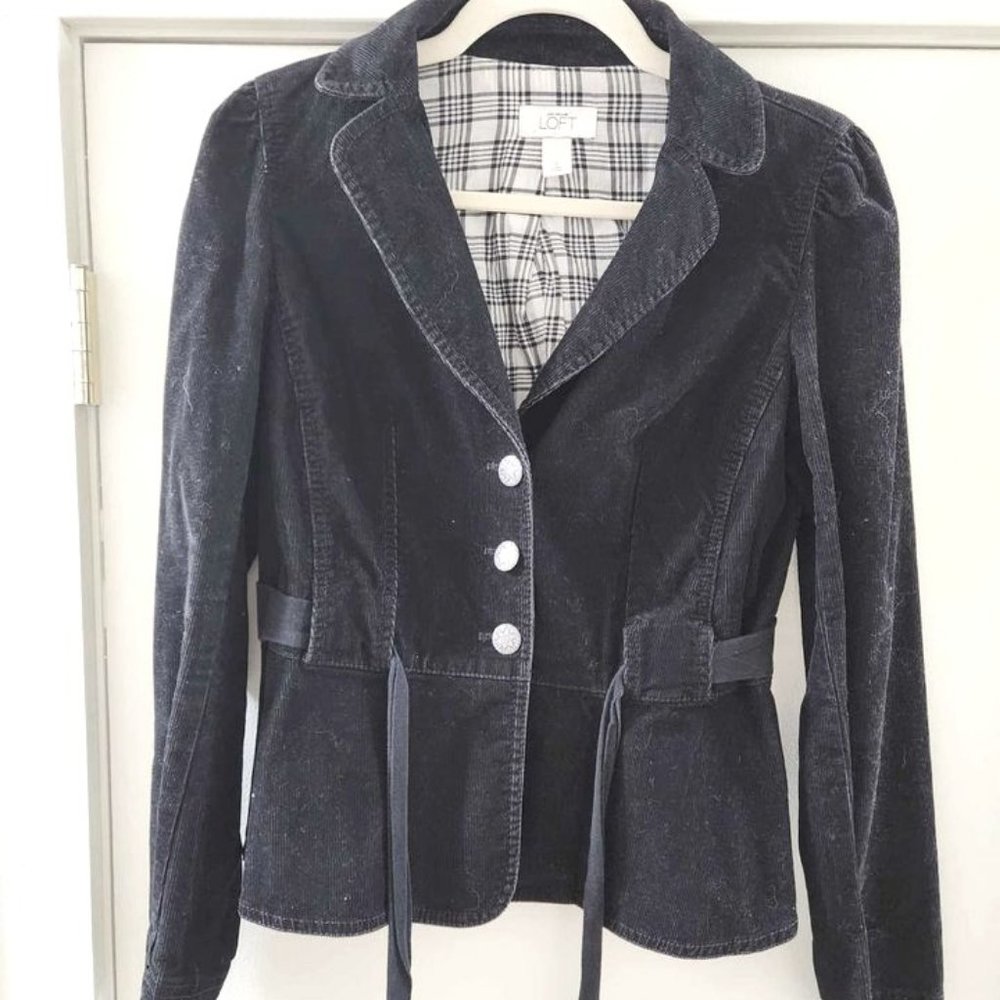 Vintage LOFT Black Velvet Women's Blazer